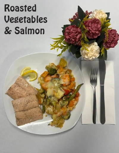 Roasted Vegetables & Salmon
